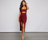 Keeping Knit Chic Cutout Midi Dress