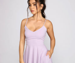 Twirl Around Ponte Skater Dress