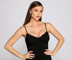 Flirty Stunner Ruched Mini Dress