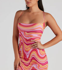 Boogie On Down Lace-Up Mini Dress
